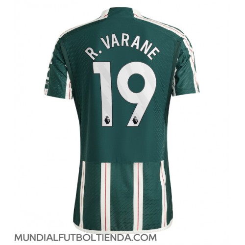 Camiseta Manchester United Raphael Varane #19 Segunda Equipación Replica 2023-24 mangas cortas